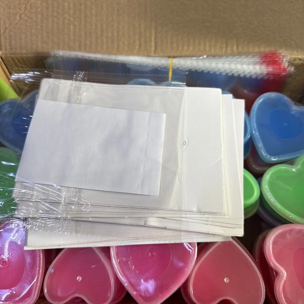 Shemira 30 Pack Valentine Cards Heart Slime Classroom Exchange Party Favors